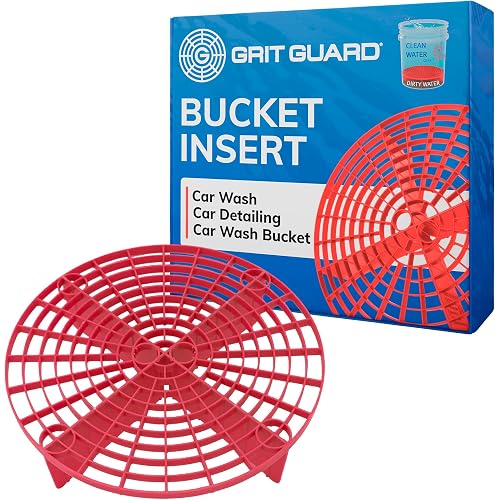 Grit Guard The Original Red Bucket Insert - 10" Diameter Car Wash Bucket for Car Washing, Detailing Compatible with 3.5, 4, 5 and 6 Gallon Buckets