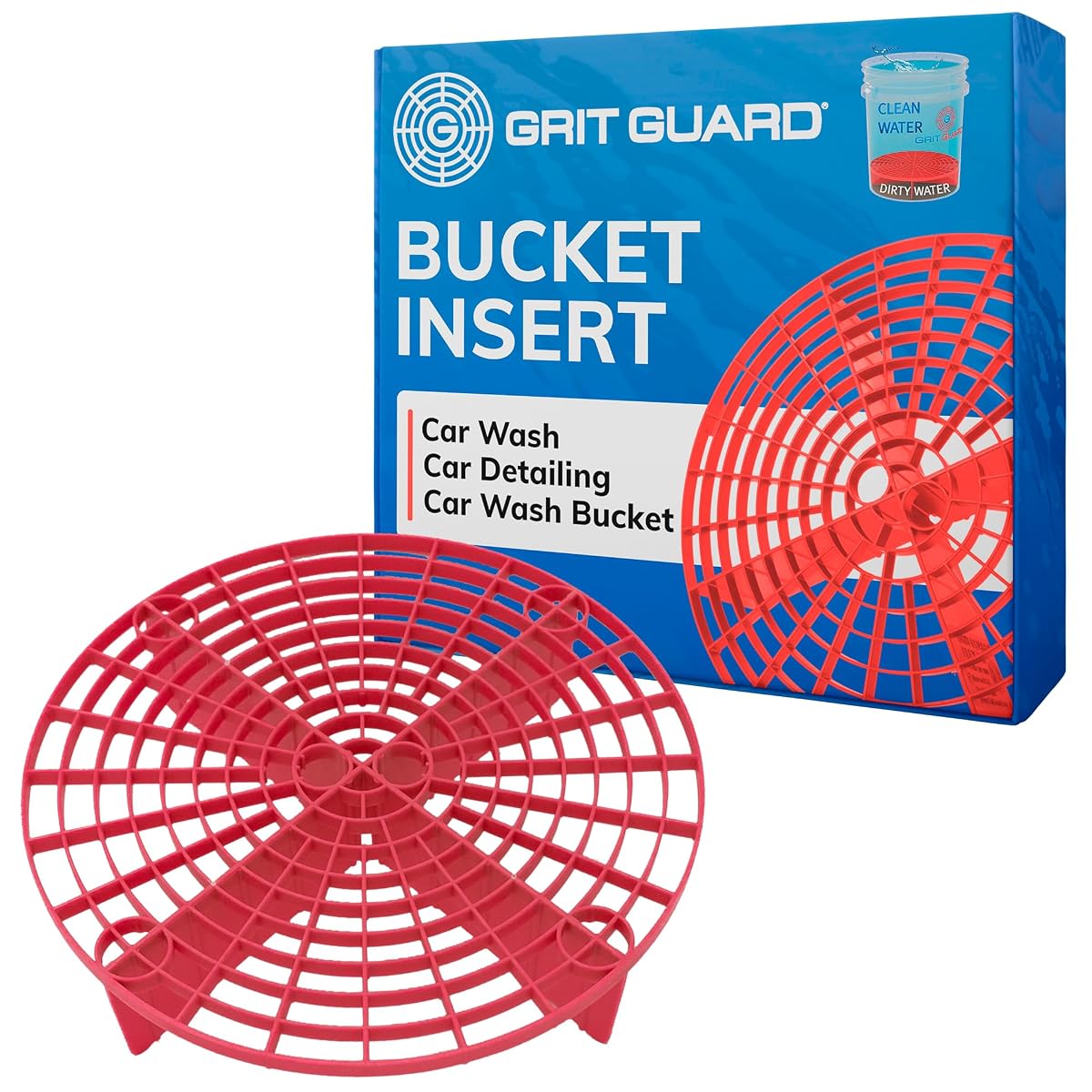 The Grit Guard Insert (Red) - Fits 12 inch Diameter Bucket