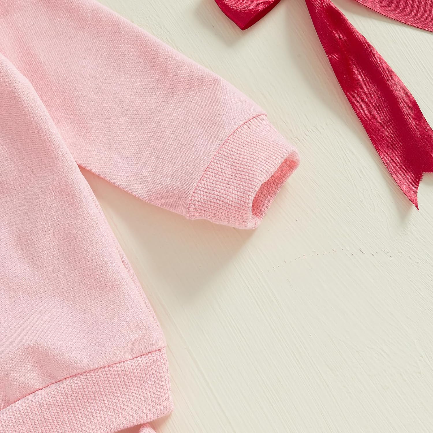 Infant Toddler Baby Girl Fall Outfit Bow Long Sleeve Crewneck Pullover Sweatshirt Top and Pants Set 2Pcs Clothes Set - Image 6