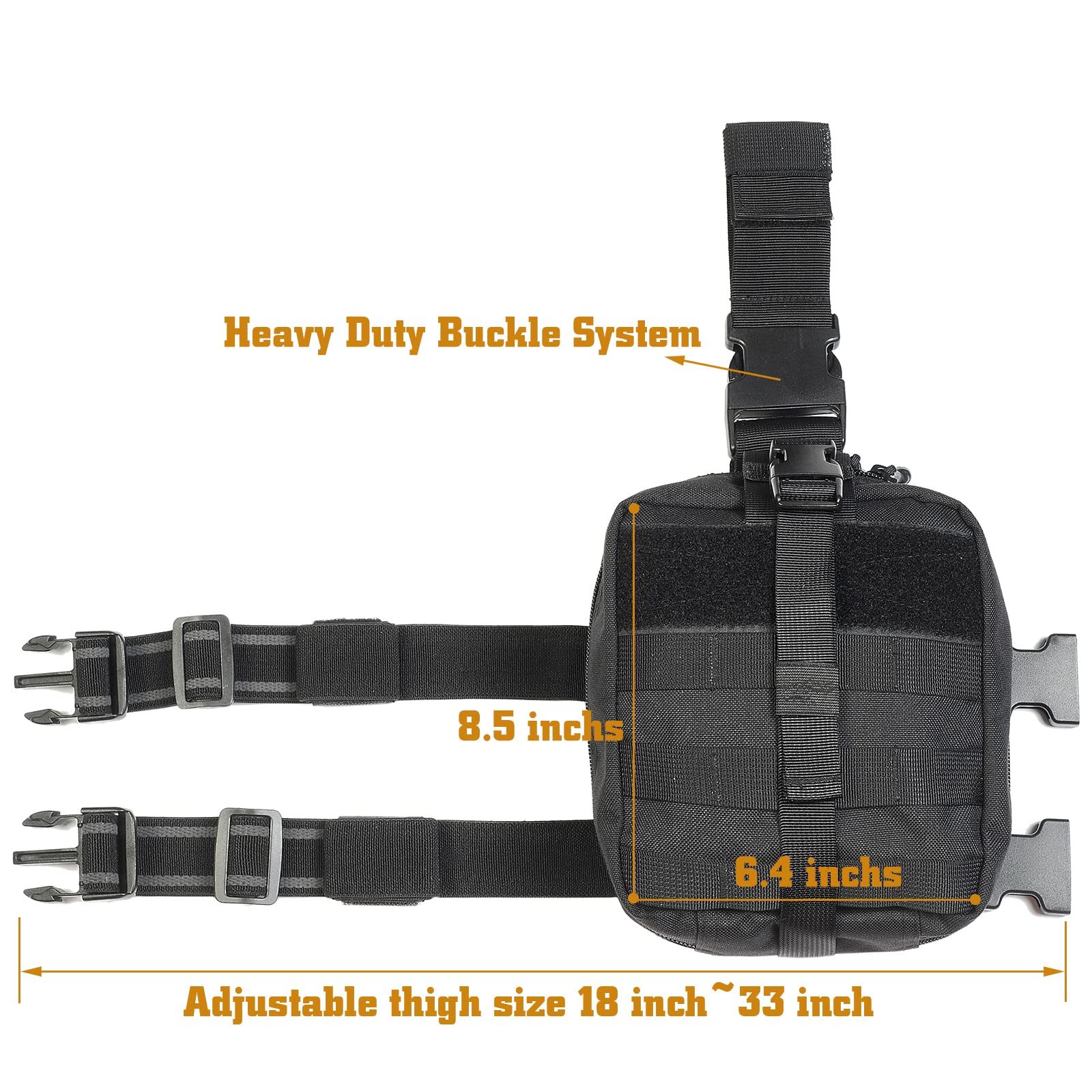 Drop Leg Medical Bag Tactical Rip-Away EMT Medical First Aid Lifesaving Pouch1000D Nylon First Aid Pouch, Big Capacity EMT Pouch Utility, Military First Aid Pouch