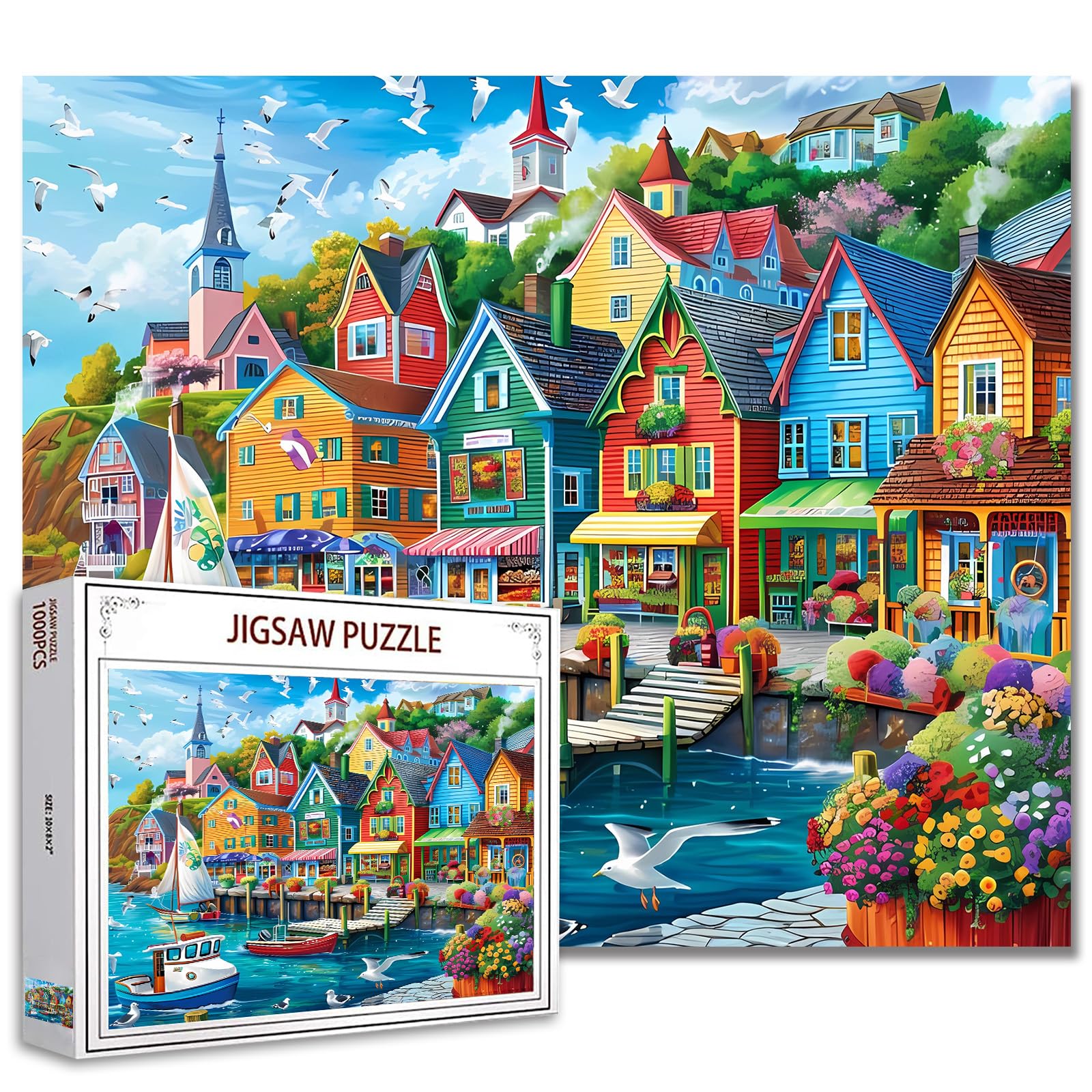 Tucocoo Puzzle 1000 Pezzi Giraffa Astratta – Poster HD Incluso – 70x50cm – Decorazione Parete
