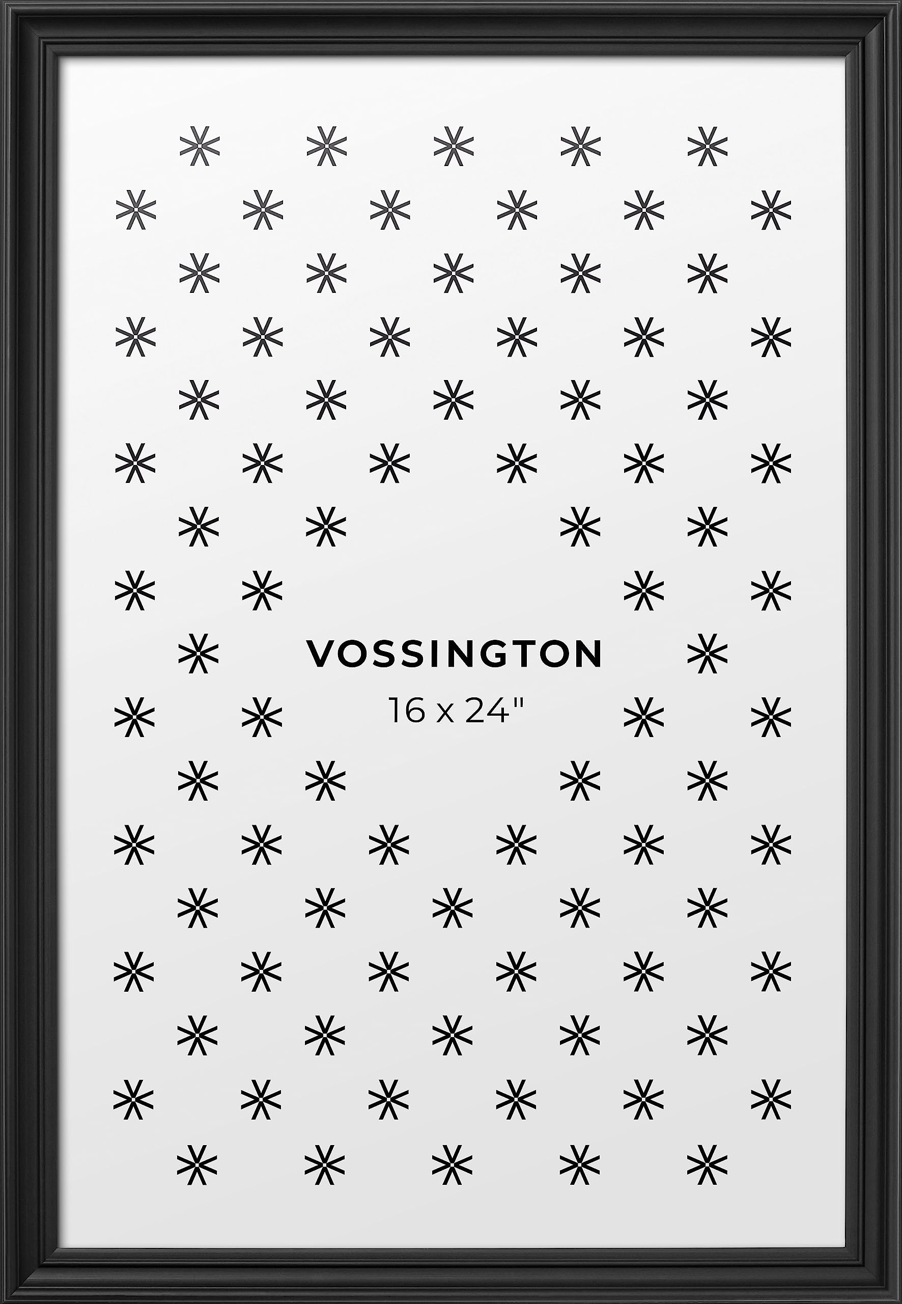 Vossington Decorative 16x24 Poster Frame - Black Frame Color - Ornate & Vintage Frame Design - Fits 1 Picture, Art Print, or Poster (16 x 24 Inches)