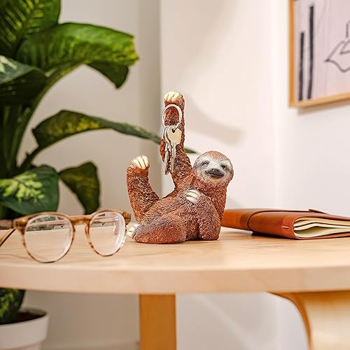 Miniatura 5 de Llavero magnético, bonito llavero magnético de estatua de perezoso perezoso que mantiene las llaves y objetos de metal en su lugar de forma segura