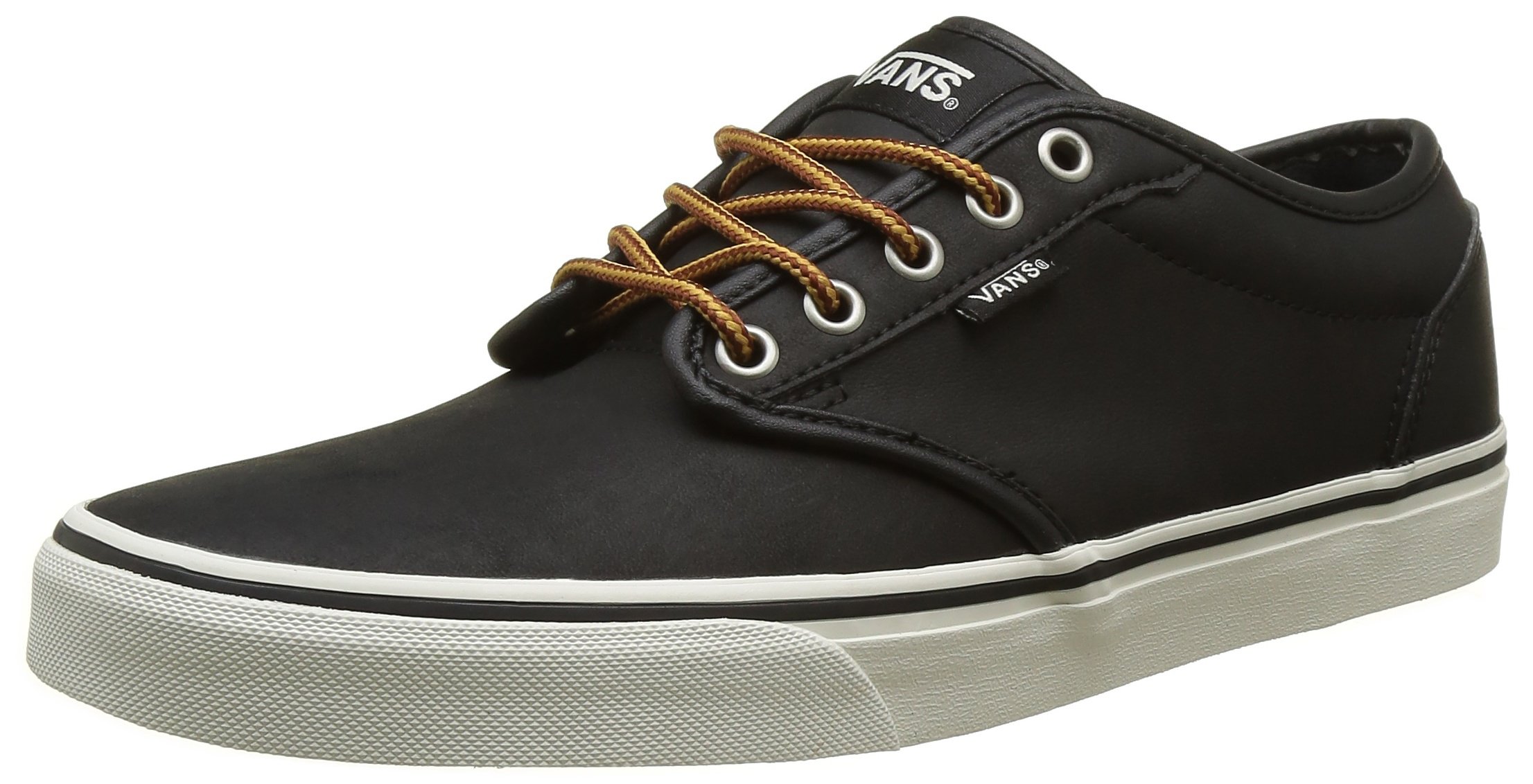 VansMen's Atwood Low Top, Black leather black marshmallow, 47 EU