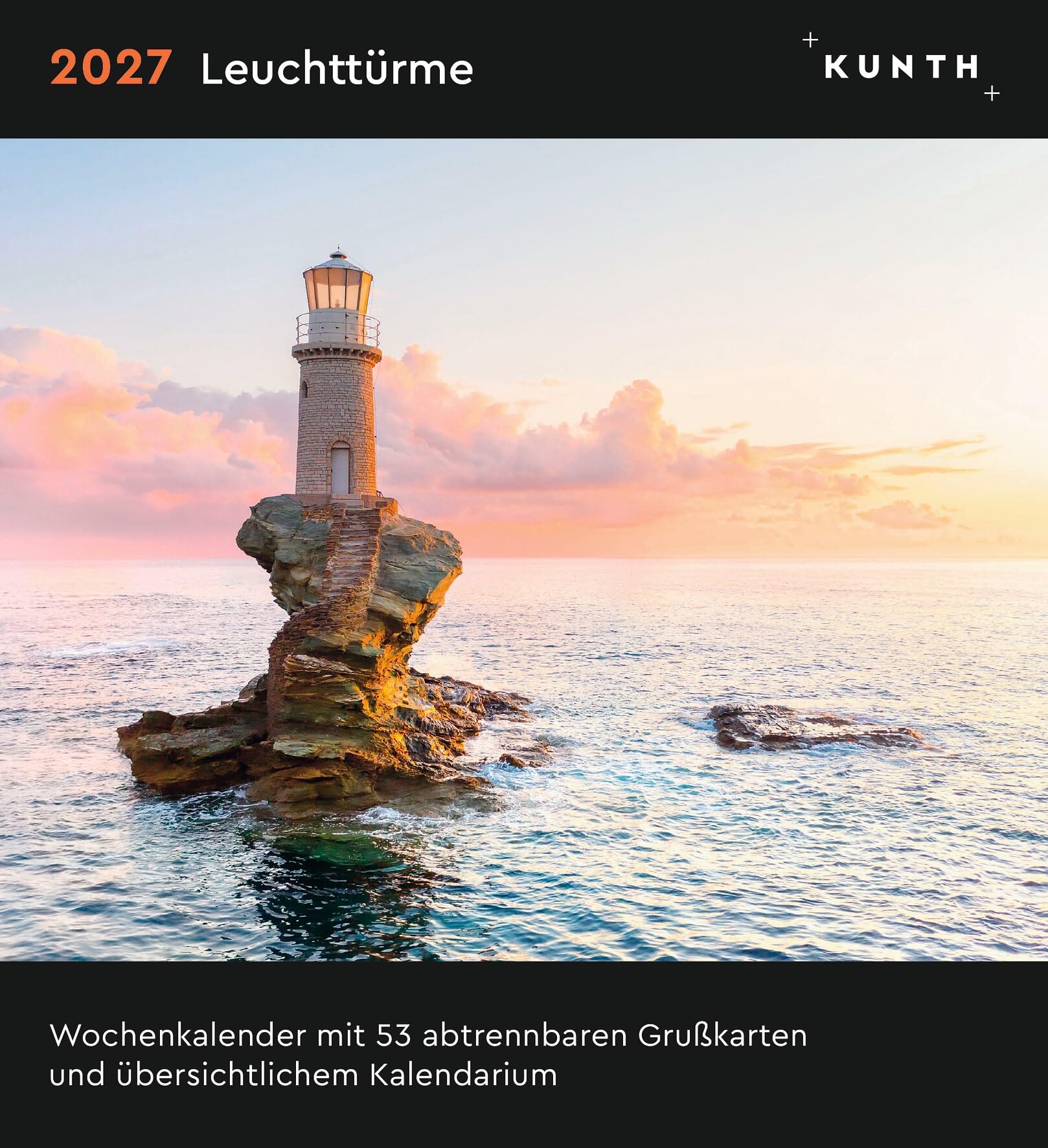 Leuchttürme - KUNTH Postkartenkalender 2027: Hochwertiger Tischkalender mit 53 traumhaften Grußkarten (auch zum Aufhängen) (KUNTH Postkartenkalender 52 Wochen)