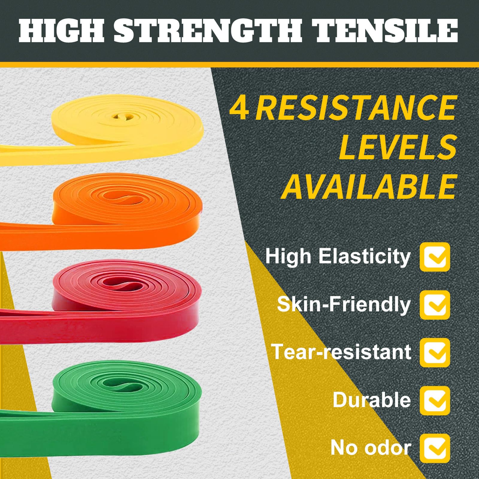 Weerstandsbanden Set, 5 Professionele Niet-latex Fitnessband Elastische Oefenband Fitnessbanden Weerstandsbanden 5 Weerstandsniveaus Voor Hometraining Fysiotherapie Krachttraining Yoga Pilates Weerstandsbanden Set, 5 Professionele Niet-latex Fitnessband Elastische Oefenband Fitnessbanden Weerstandsbanden 5 Weerstandsniveaus Voor Hometraining Fysiotherapie Krachttraining Yoga Pilates