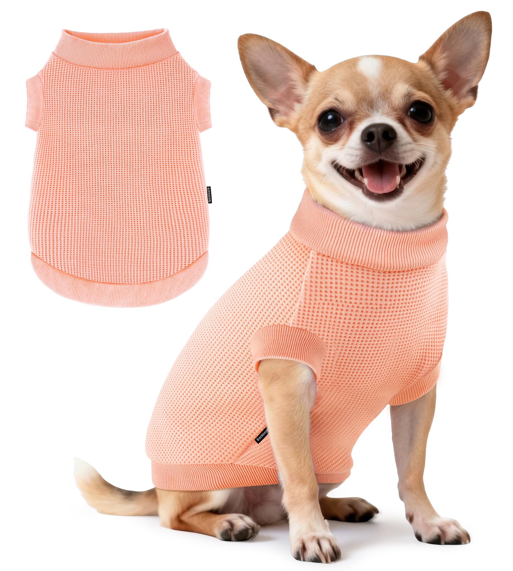 1 Pack Dog Shirt for Small Supplies Functional Waffle Dog Clothes Warm Soft Sweatshirt Outfit for Dogs Cats Pet Apparel
