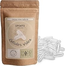 SPINTZ HPMC Size 00 Vegan Empty Capsules (250 Capsules) | Independent Laboratory Tested | Plastic Free & Sustainable Packaging | 100% Vegetable Cellulose, Non-GMO, Allergen-Free, Clear