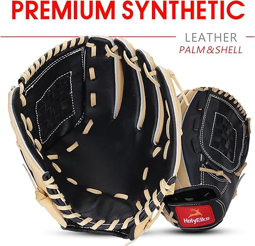 Miniatura 8 de Guante de béisbol, guante de béisbol y sóftbol, diseño ergonómico, guante de béisbol cómodo y duradero para niños, jóvenes y principiantes