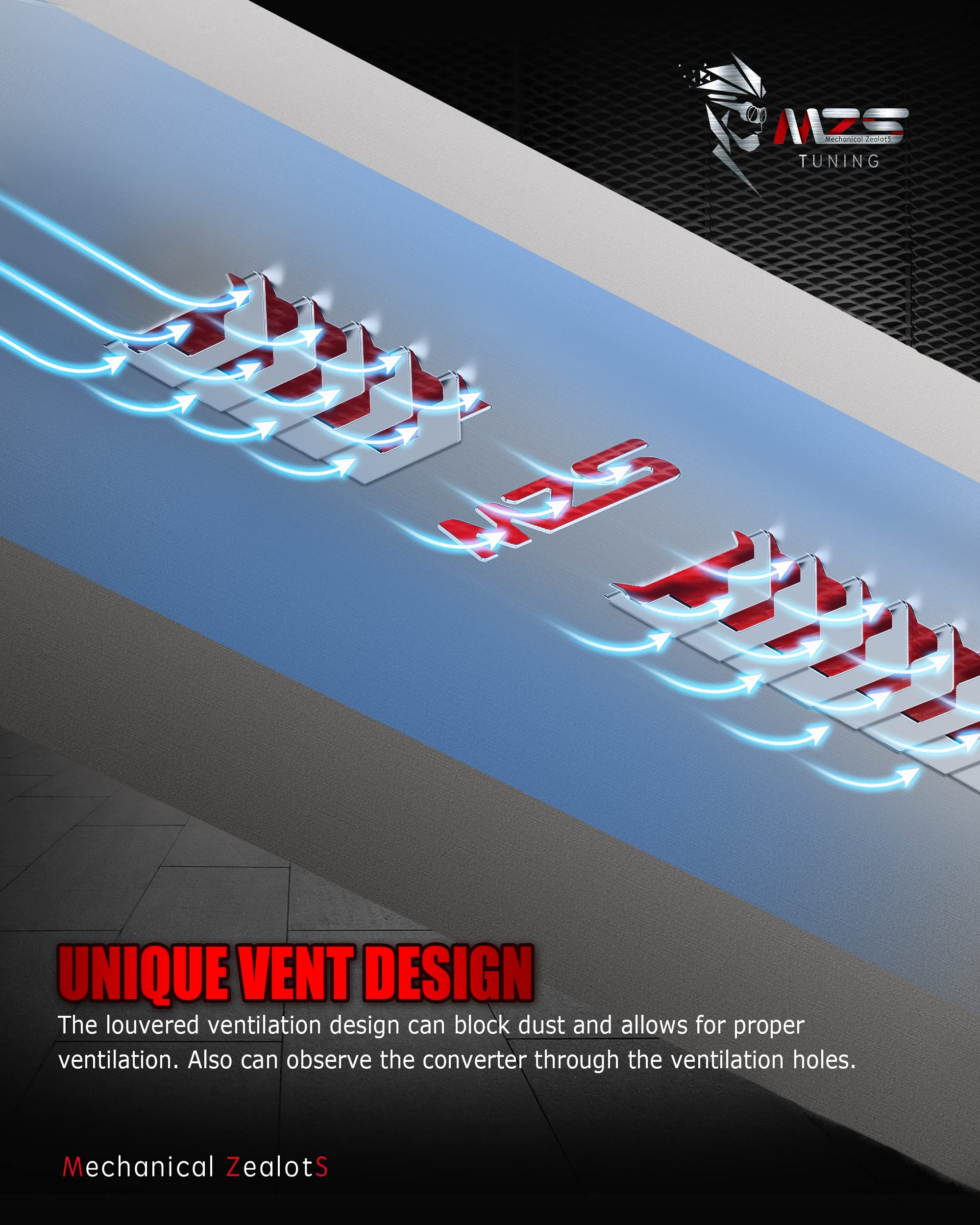 MZS Catalytic Converter Protection Shield, Anti-Theft Cat Protector Security Compatible with 2009-2024 F150 Aluminum Replacement