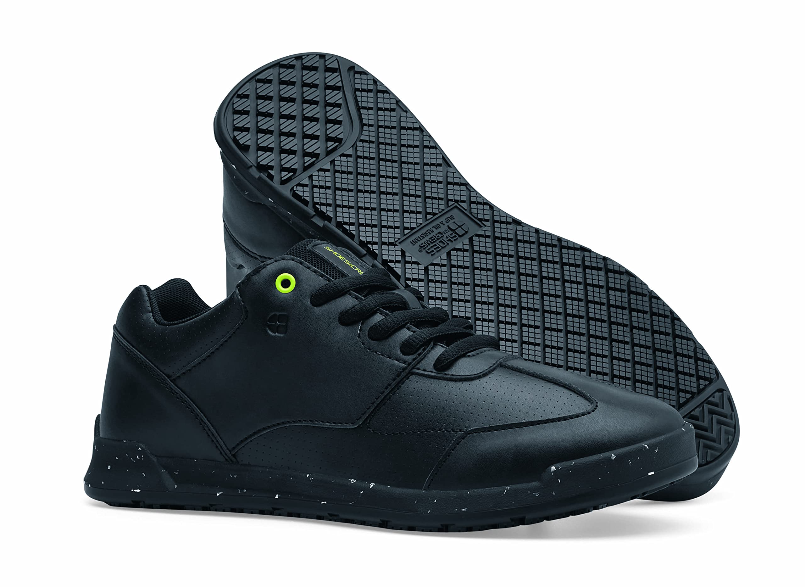 Shoes for Crews Liberty ECO, Women's Slip Resistant, Food Service Work Sneakers, Black,Size 5.5