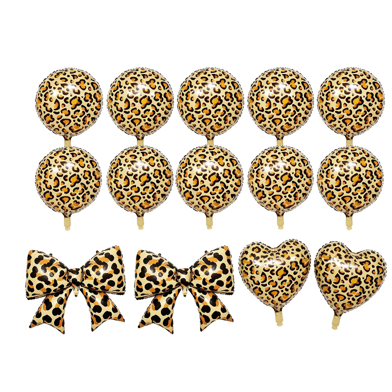14Pcs Leopard Print Balloons, Animal Print Party Decorations, Birthday Balloons, Leopard Print Party Decorations, Animal Print Balloons For Various Celebrations, Jungle Themed Parties