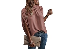Casual Tie Back Dolman Sleeve Blouse Top for Women