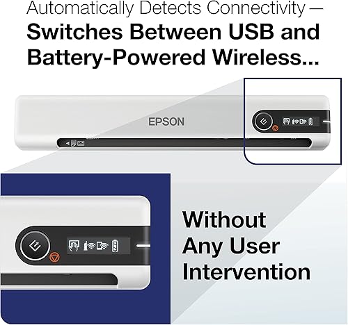 Miniatura 4 de Epson DS-80W Escáner portátil inalámbrico de documentos alimentado con hojas para PC y Mac