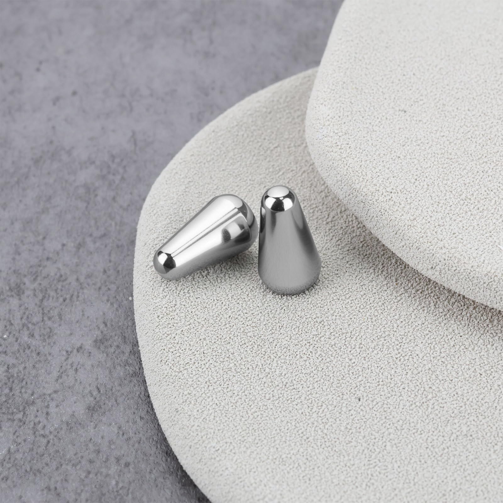 4pcs Boutons de Commutation en Métal à 5 Voies pour Guitare Compatible avec Fender Strats Compatible avec ST Guitares Compatible avec Oak Grigsby Commutateur (Argent)