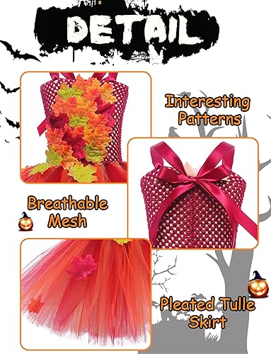 Miniatura 3 de SEAUR - Disfraz de Halloween para niñas, vestidos de fiesta para cosplay, actuación, ropa de juego de rol, traje de vacaciones de 2 a 12 años