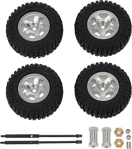 Miniatura 2 de MEUS RACING 124 RC Crawler - Juego de reajuste de doble rueda, kit de modificación, neumáticos, acoplador, eje de rueda recto para eje AXIAL SCX24 6