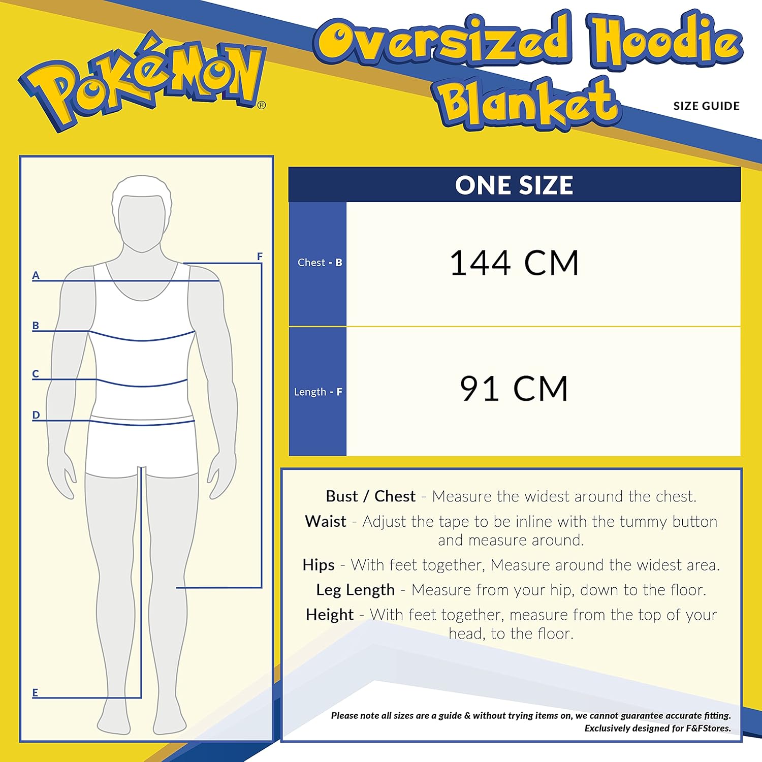 Pokemon Blanket Hoodie, Oversized Hoodies for Men, Extra-Comfy Oversized Hoodie Blanket, Wearable Blanket Adult & Teens’ One Size Fits All Design, with 3D Ears, Kangaroo Pocket, & Pikachu Embroidery