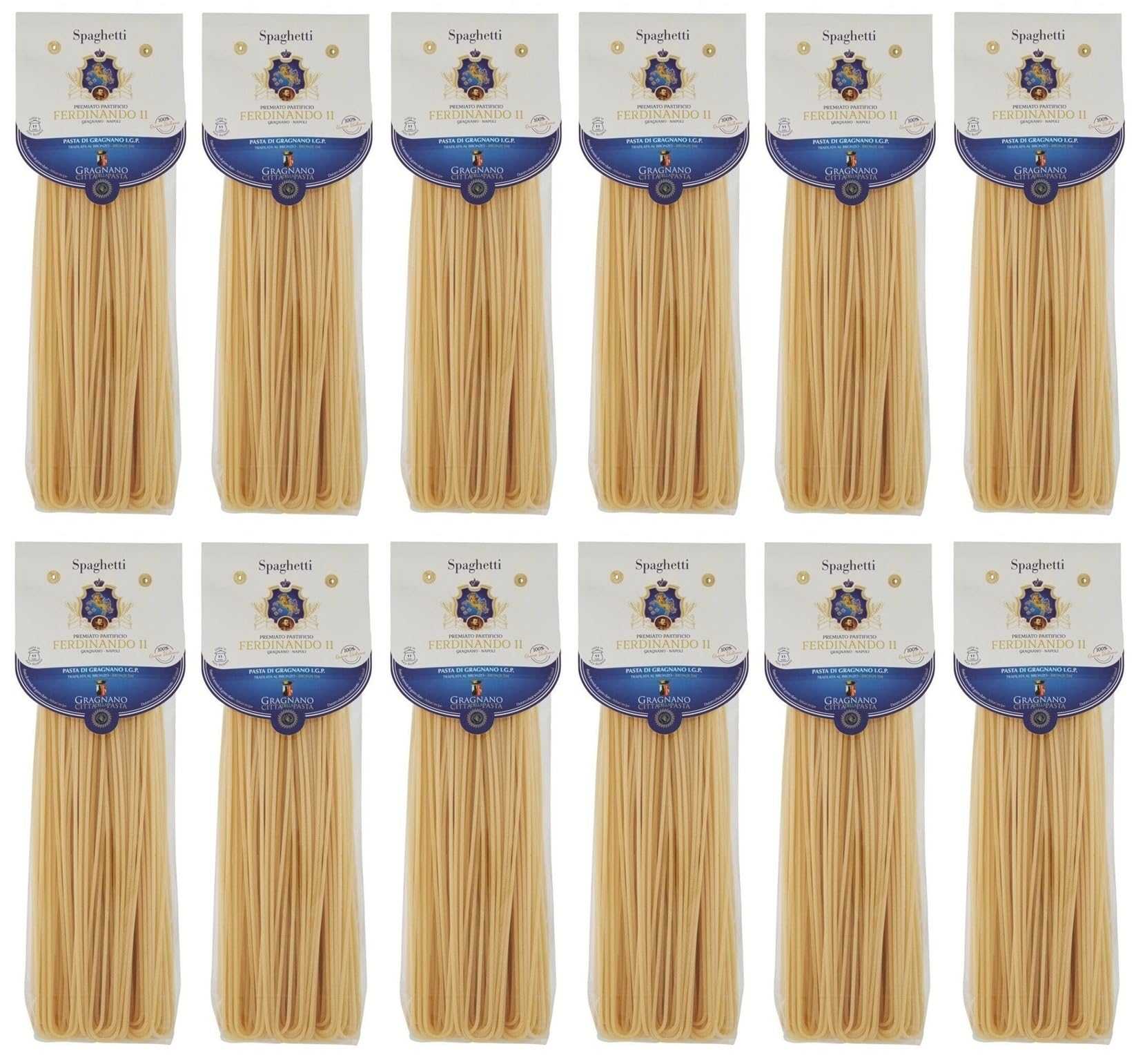 Rummo 12er-Pack Pastificio Ferdinando II Spaghetti Pasta di Gragnano I.G.P.,Nudeln aus Hartweizengrieß 500g