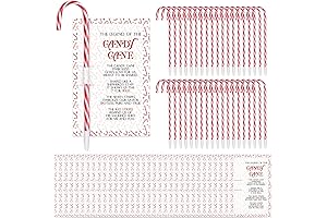 Cholemy 50 Sets Christmas Gifts Candy Cane Cards and Pens