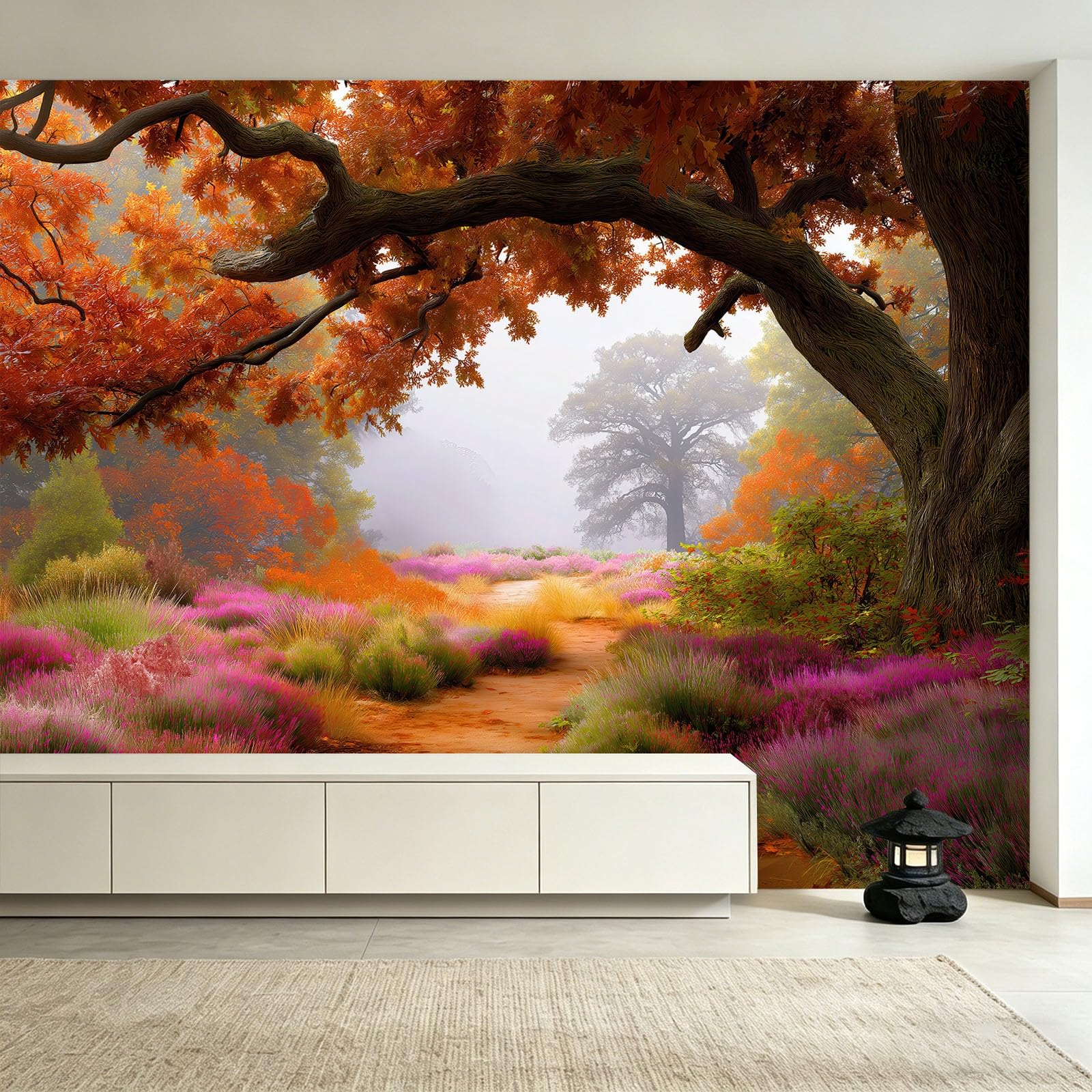WTD - Papel pintado fotográfico (fieltro, 300 x 210 cm), diseño de bosque de otoño
