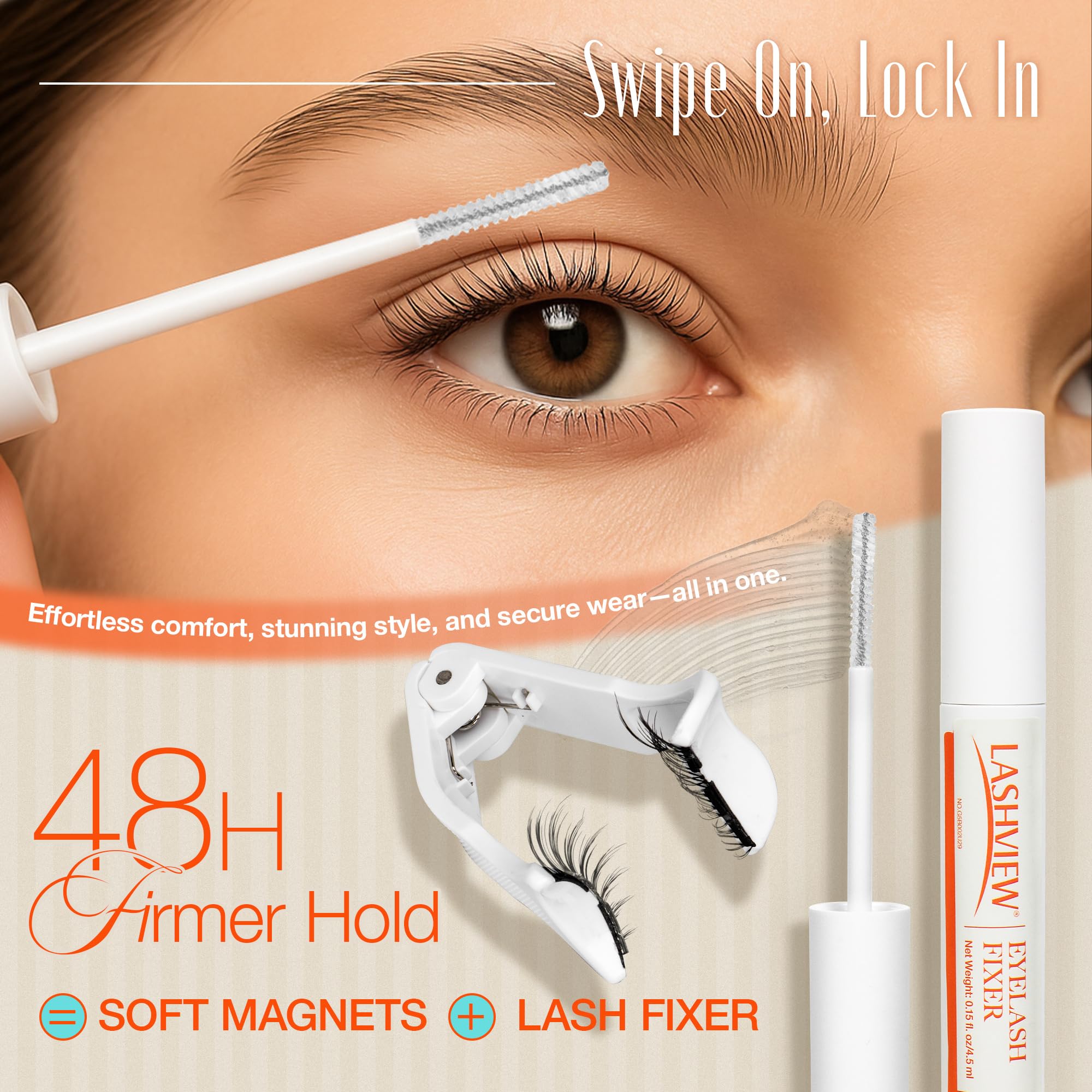 LASHVIEW Upgrade Magnetische Wimpern mit Applikator, weiche magnetische Wimpern, natürliches Aussehen, wiederverwendbar, kein Kleber erforderlich, einfach zu tragen und zu entfernen (YT14)