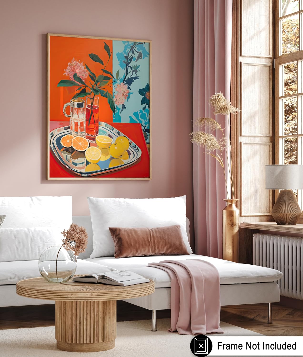 Poster Master Lemons and Oranges Print - Food & Drink Poster - Flower Art - Modern Wall Design - Gift for Men & Women - Chic Decor for Kitchen, Dining Room or Restaurant - 8x10 UNFRAMED Wall Art