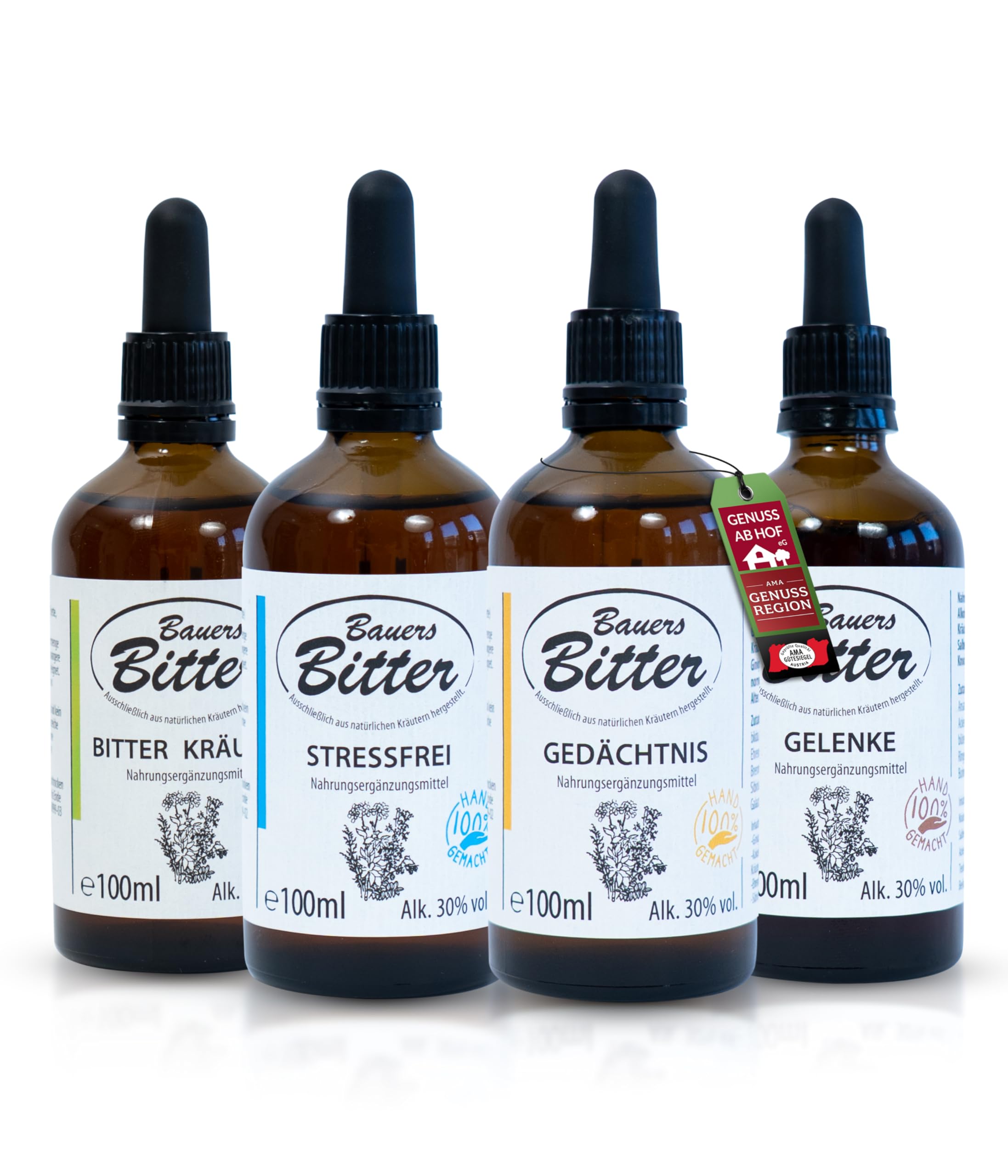 Kennenlern Set 4 Sorten á 100 ml Bittertropfen