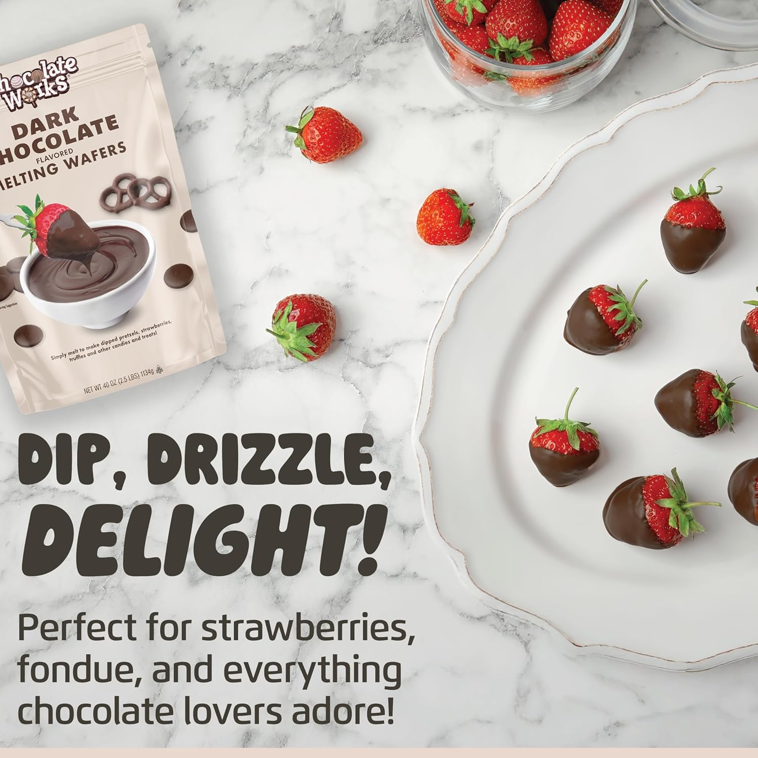 Dark Chocolate Melting Chocolate Wafers, 2.5lb ()