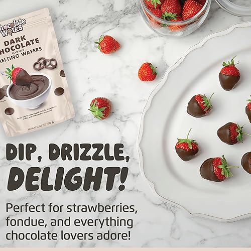 Miniatura 8 de Chocolate Works Obleas de chocolate negro para derretir, 2.5 libras (paquete de 1)