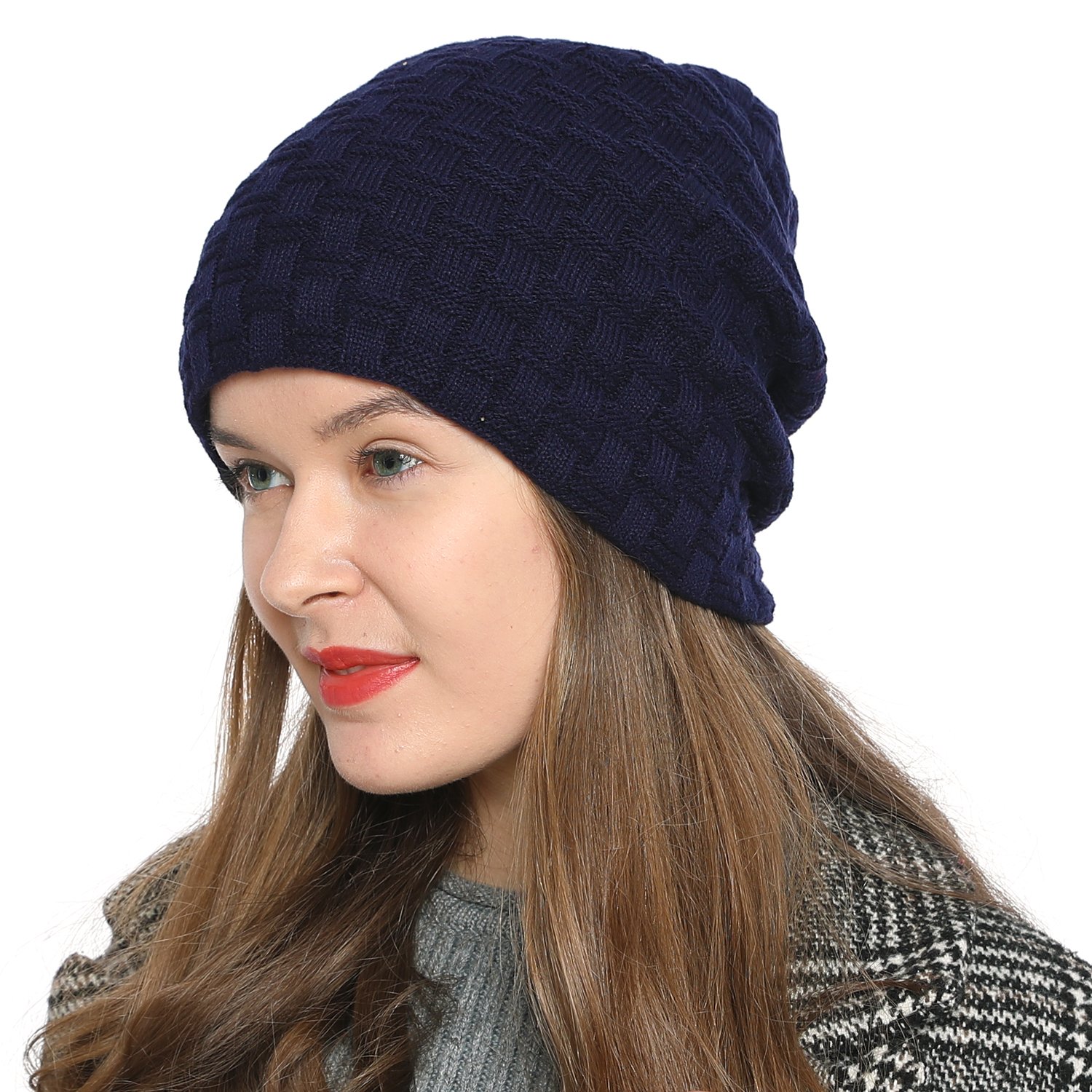 Gorro De Punto Para Hombre DonDon - Beanie De Invierno Con Forro Polar Interior, Elástico Y Cálido