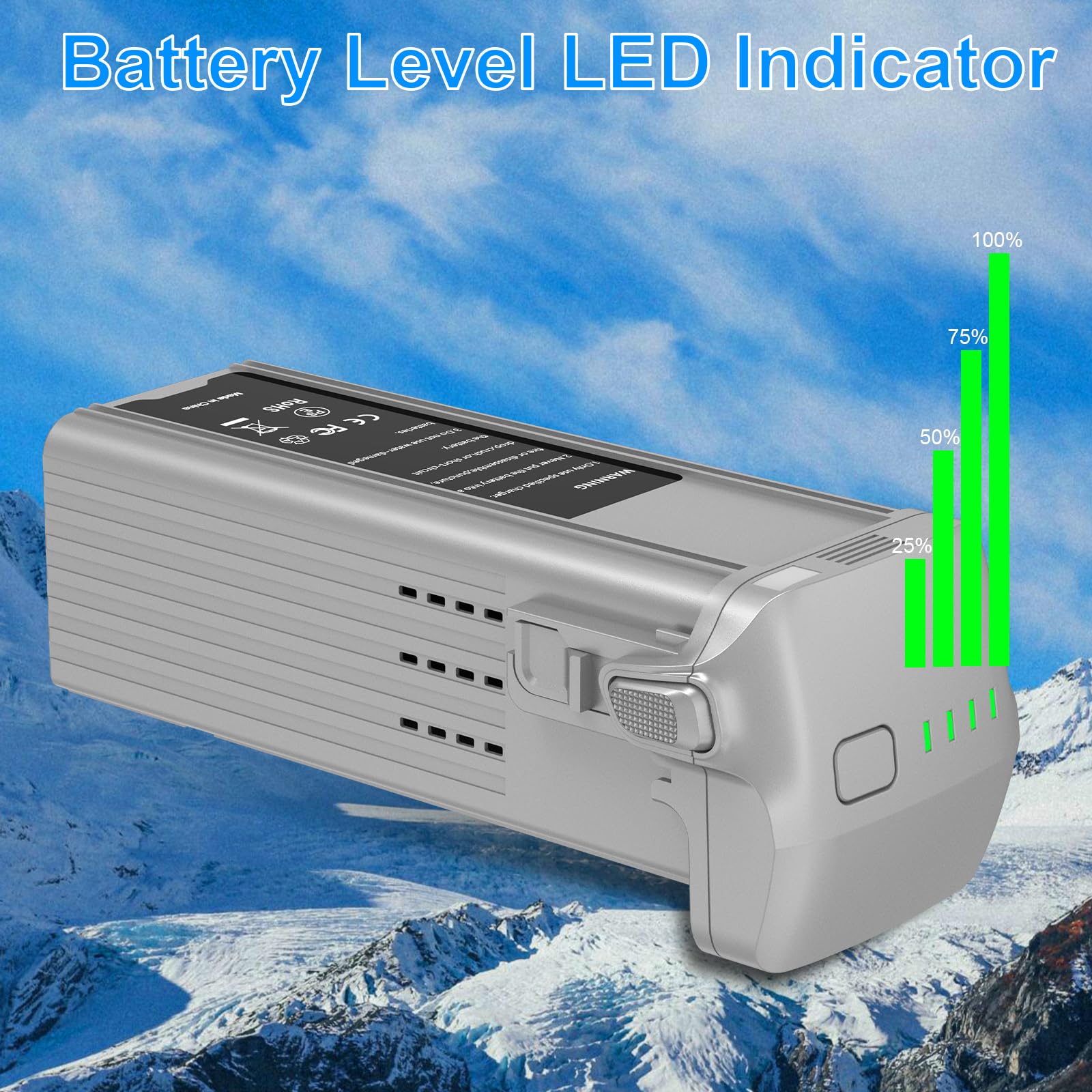 Batteria di volo intelligente Air 3 Series da 4241 mAh 14,76 V per drone DJI Air 3/Air 3S, tempo di volo massimo 46 minuti