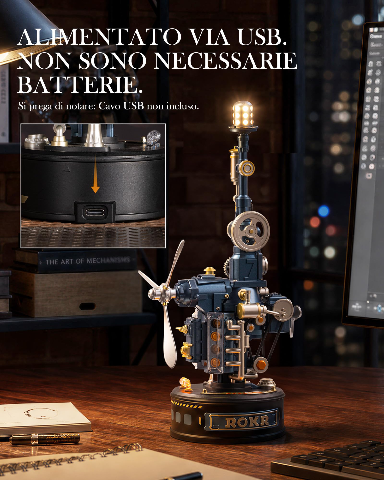 ROKR Puzzle 3D Modello Assemblaggio Meccanico Torre Faro Modellismo CGL04