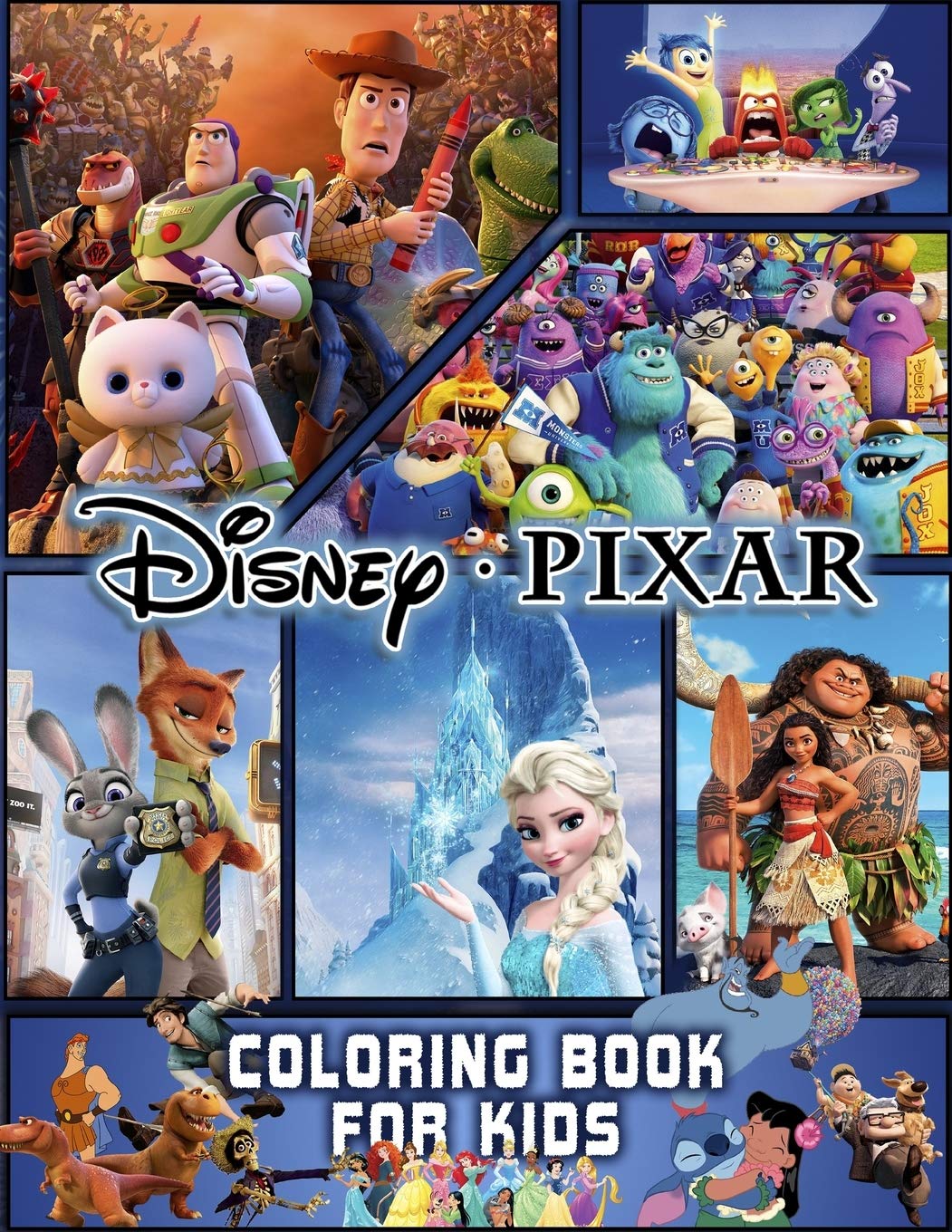Buy Disney Pixar Coloring Book for Kids: 72 Illustrations (Moana