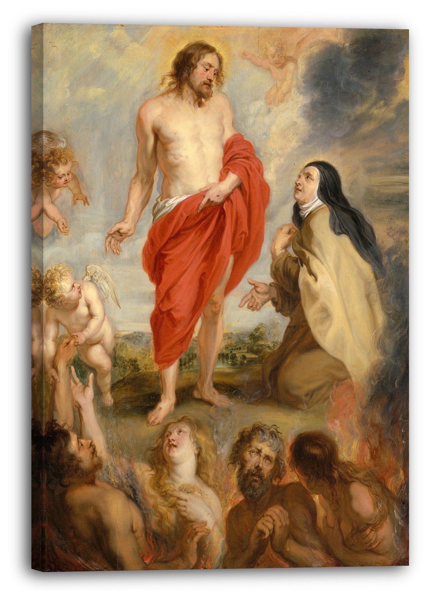 Printed Paintings Impresión sobre Lienzo (80x120cm): Taller de Peter Paul Rubens - Santa Teresa d