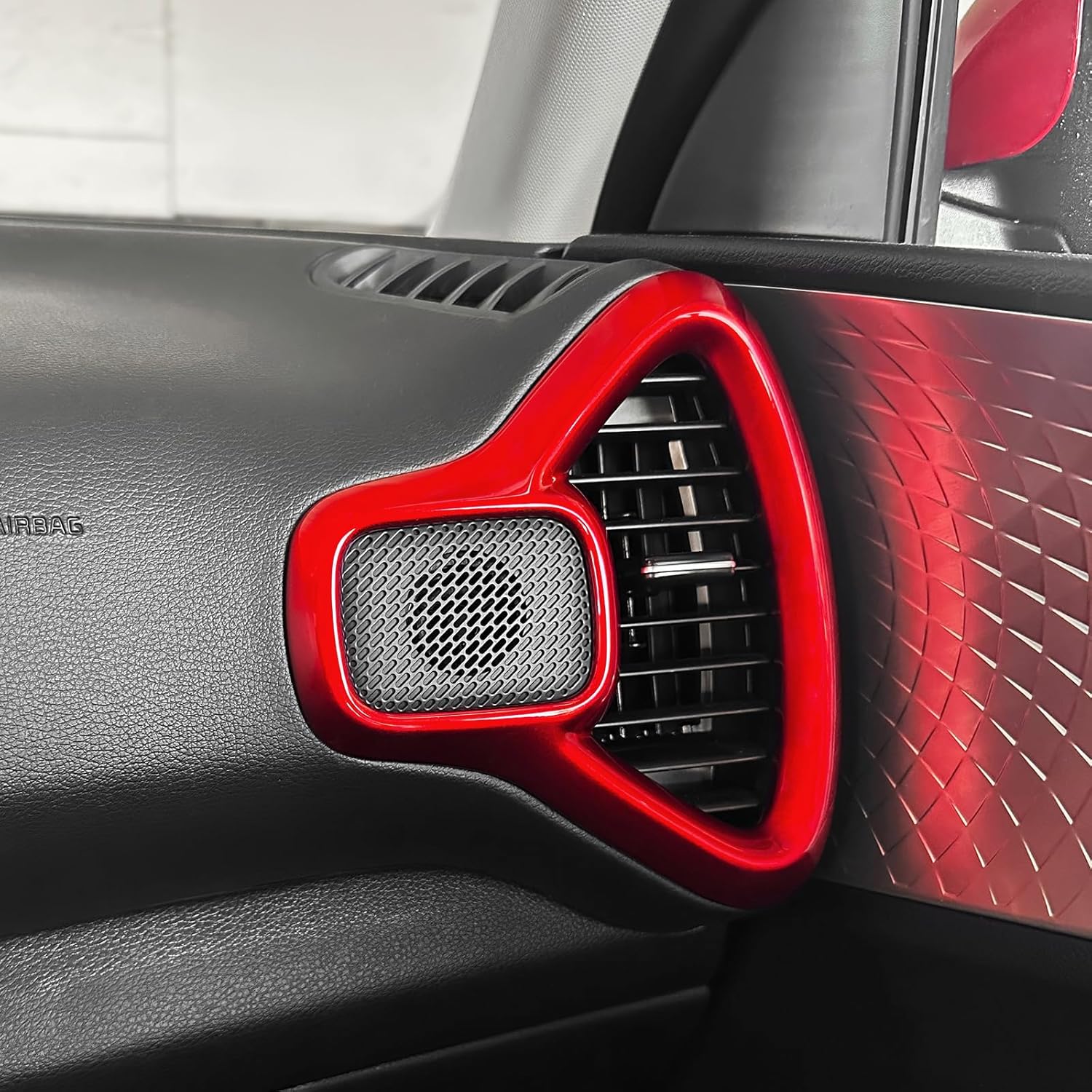 2PCS Dashboard Side Air Vent Trim Covers Compatible with Soul 2020-2025 Accessories (Red)