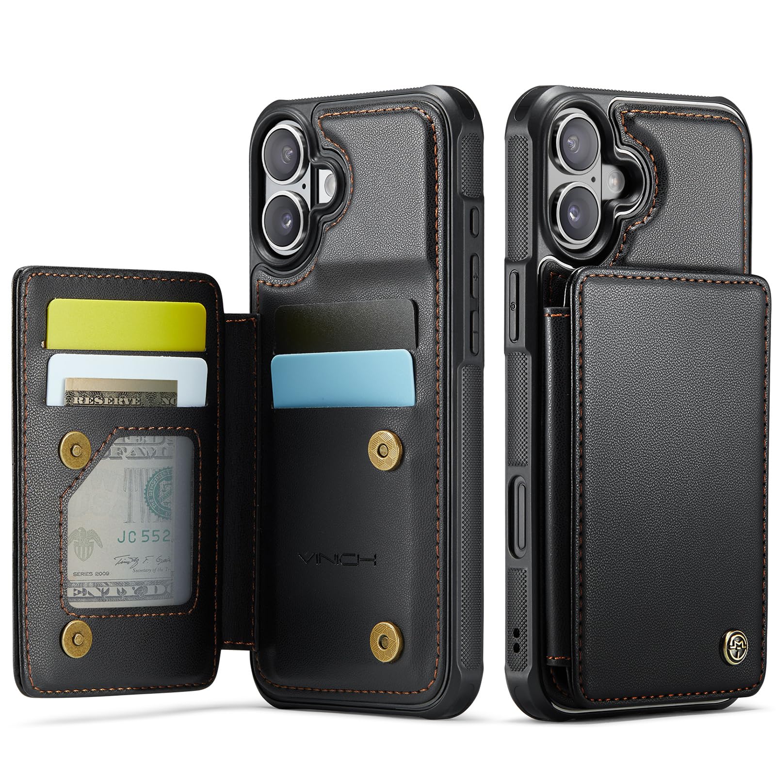 Vinich iPhone 16 錢包殼 (黑色)
