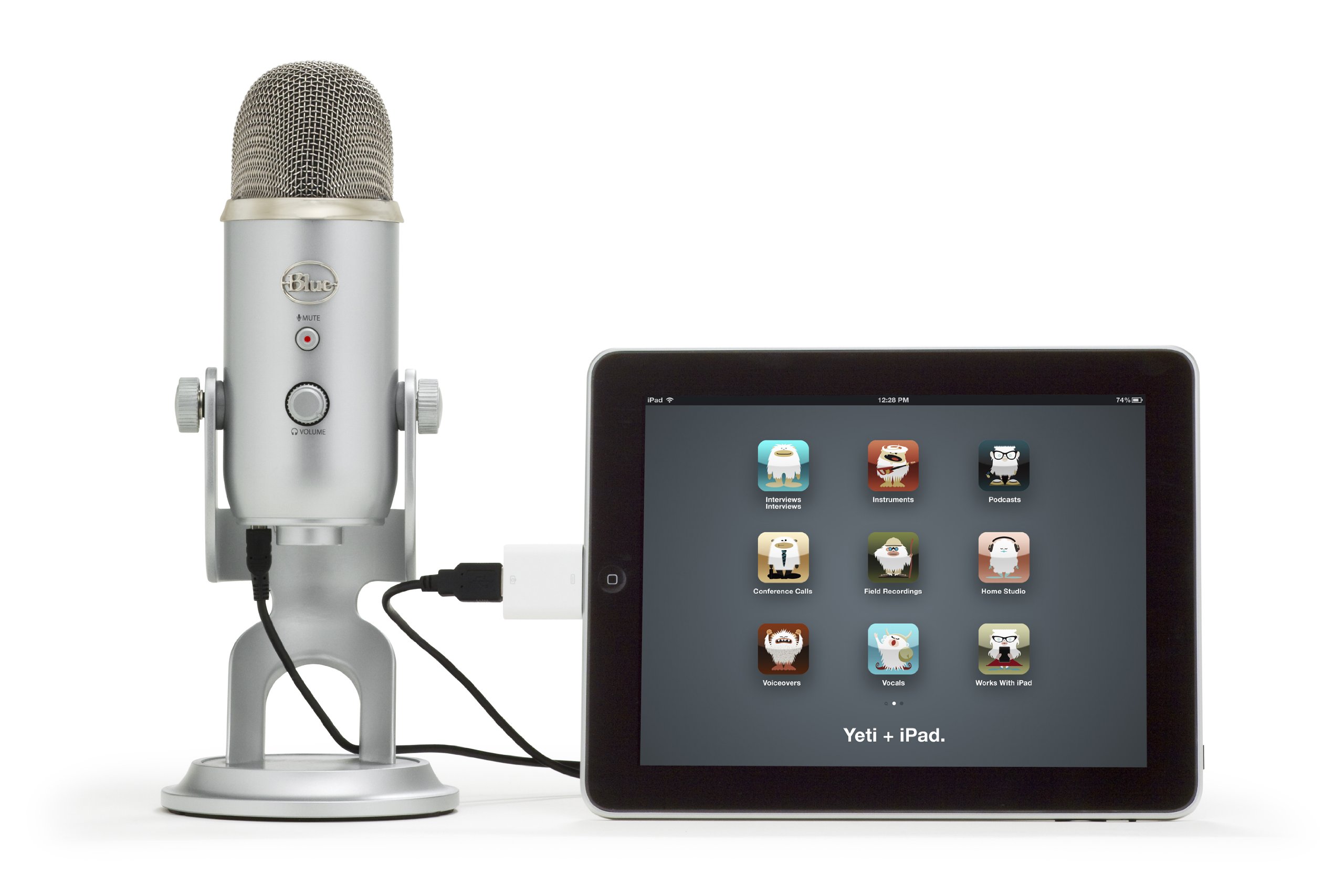 Blue USBマイク YETI SILVER Amazon.com: Blue Yeti USB Microphone, Silver (Renewed