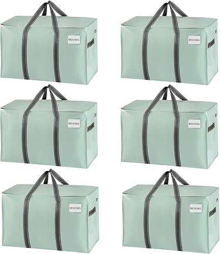 VENO - Paquete de mudanzas, cajas de almacenamiento para embalaje universitario con tapas alternativas, para dormitorio, extragrande, asas