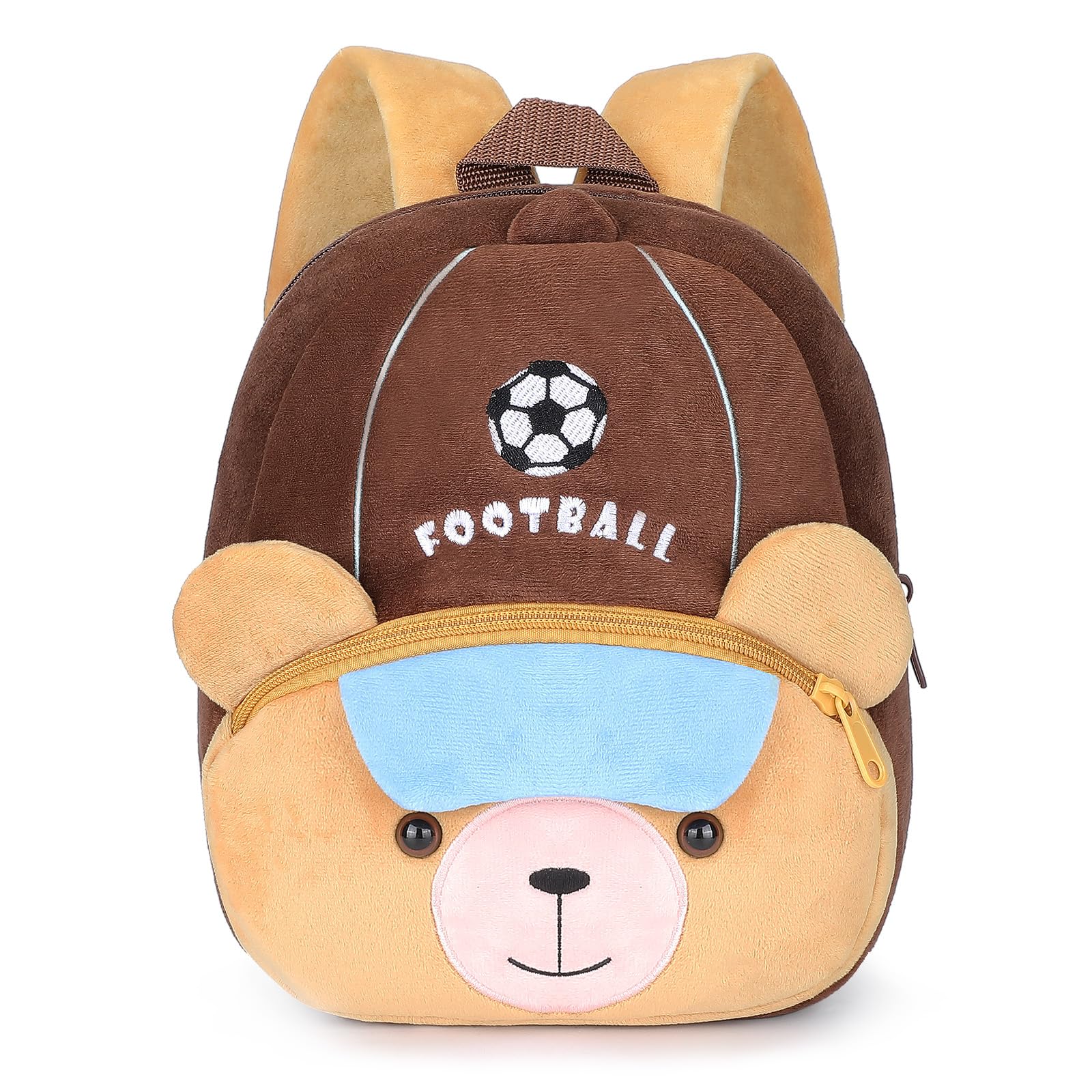 BAIGIO Mochilas Infantiles Pequeñas Mochilas Guardería Lindo 3D Dibujos animados Animales Niño Bolsa Escolar Suave Peluche Mochila Saco de Bebé para Niños Pequeños Preescolar Guardería 2-4 Años