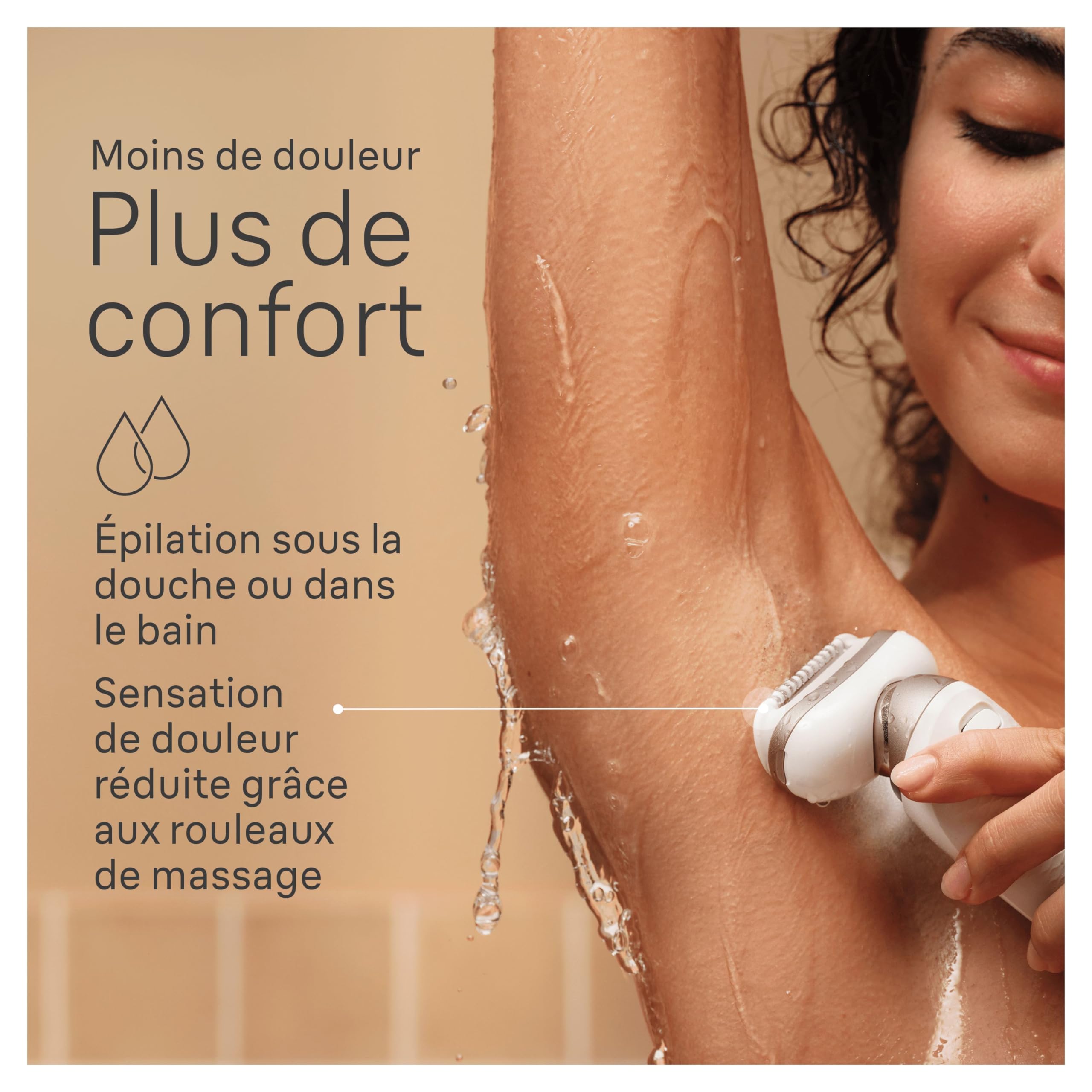 Braun Epilateur Electrique Femme Silk Epil 9 Flex 9-360 3D, Blanc et Rose