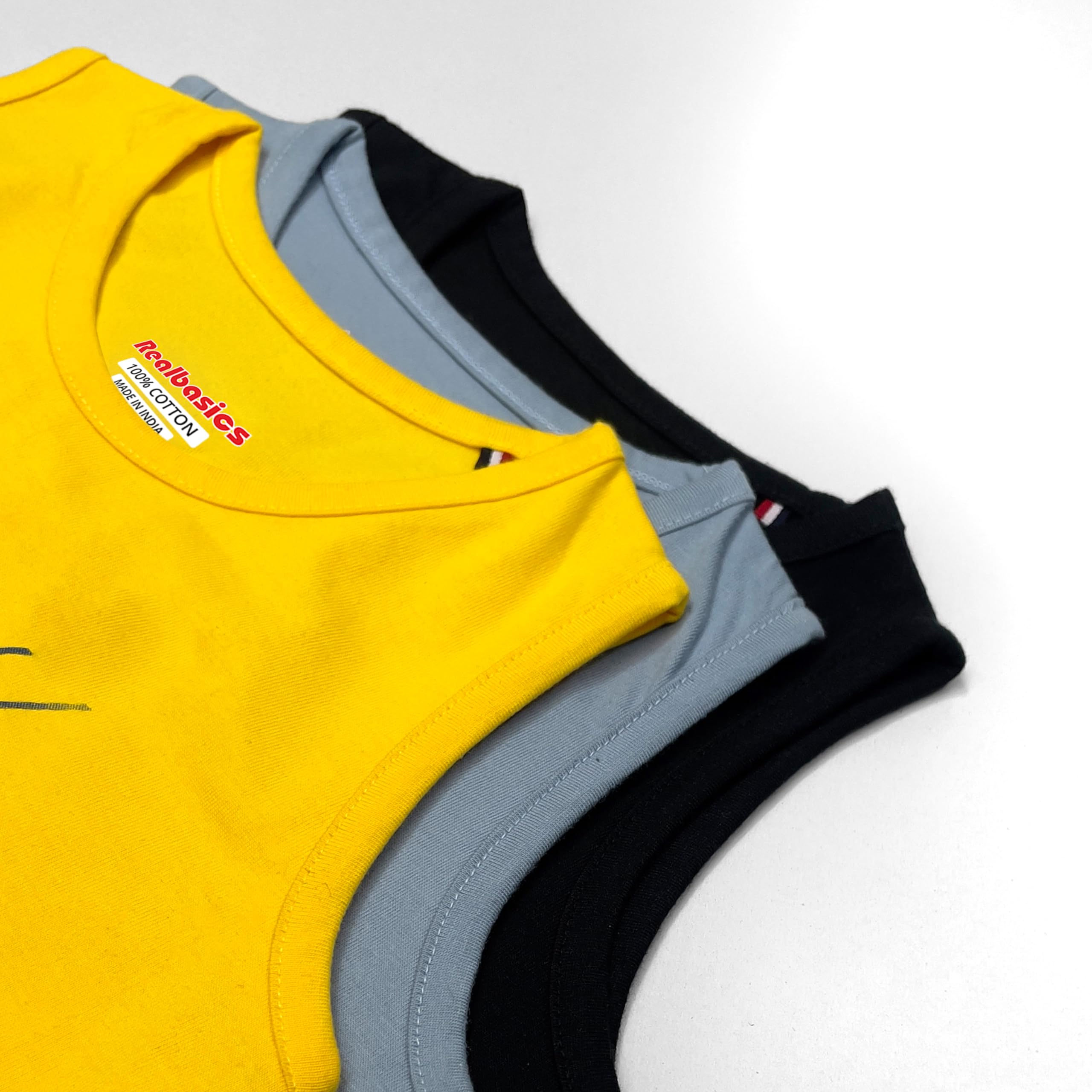 Real Basics Cotton Unisex Boys Regular Fit Vests(Rb-Bb-Tvest-P4-34-Dfox_Multicolor_3-4 Years) 2