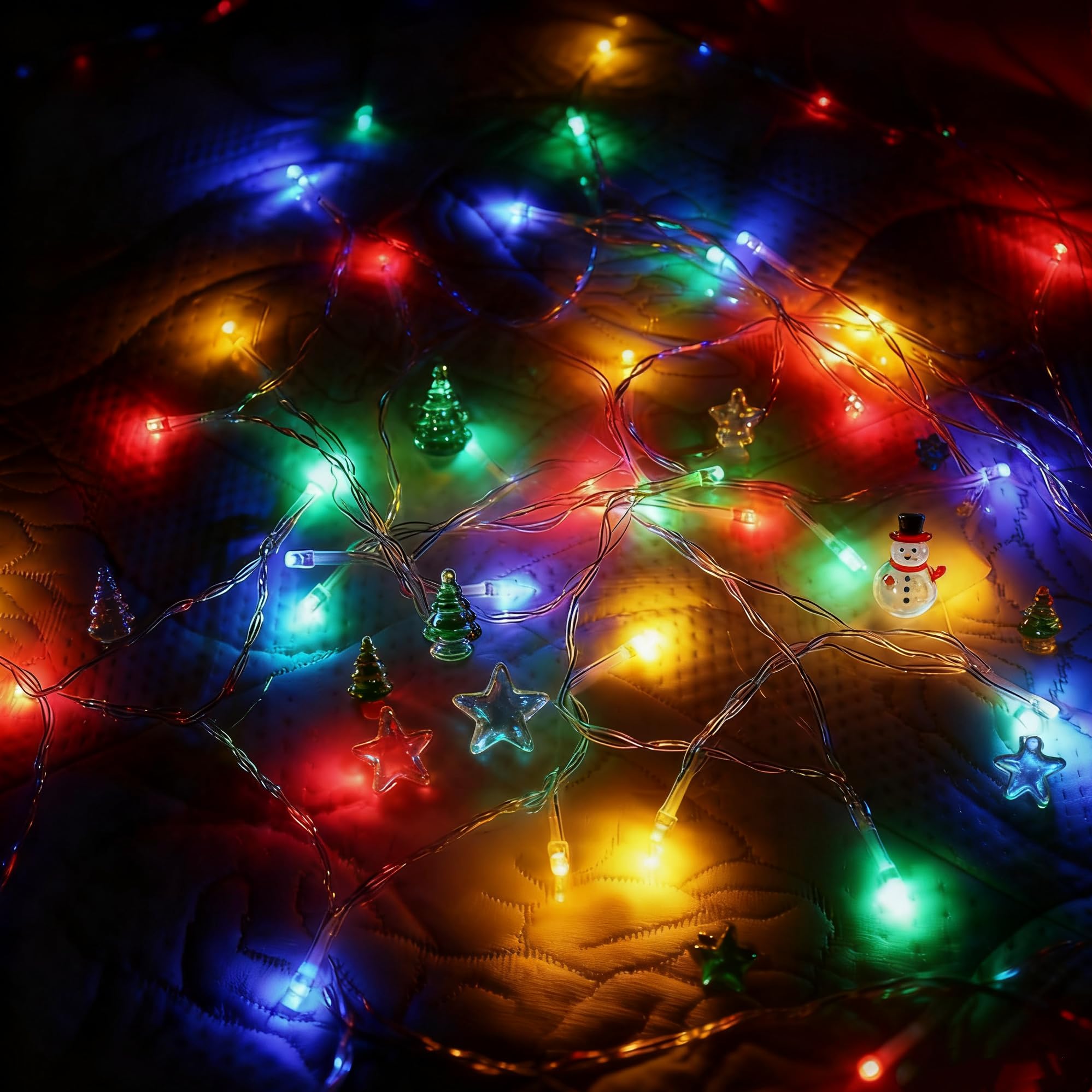 RGB Colorful Christmas Lights,Led String Fairy Lights AA Battery Operated Decorative Lights for Garden Home DIY Decoration Party Window Bedroom Indoor Outdoor Decor (4M 40 LEDs)