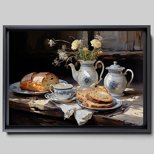 Country Kitchen Wall Art, Rustic Decor, Bread Still Life Print, Country Kitchen Print, Bread Print, Bread Wall Art, Still Life Print, Canvas Prints,