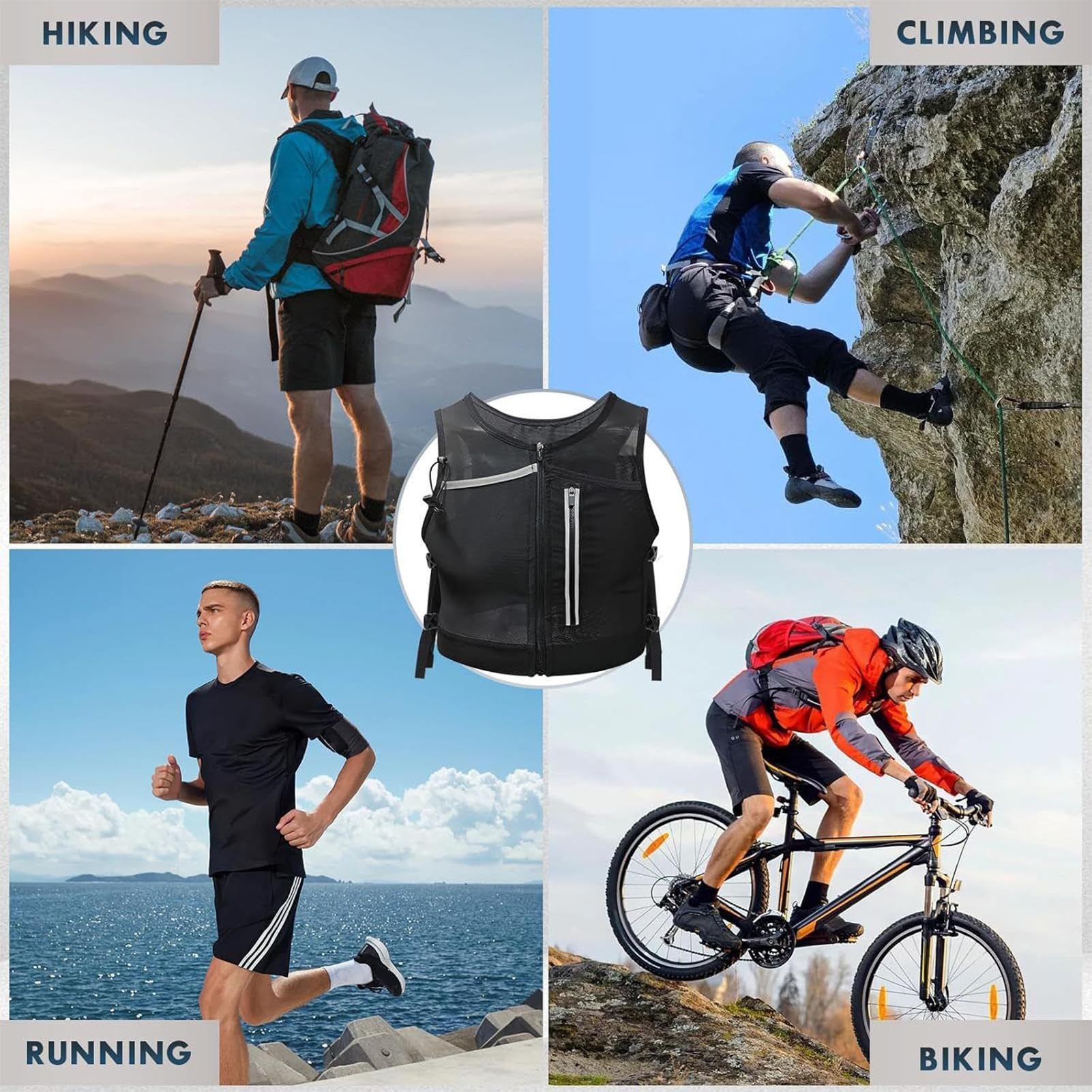 Chaleco Ligero de Running Bolso de Pecho para Senderismo