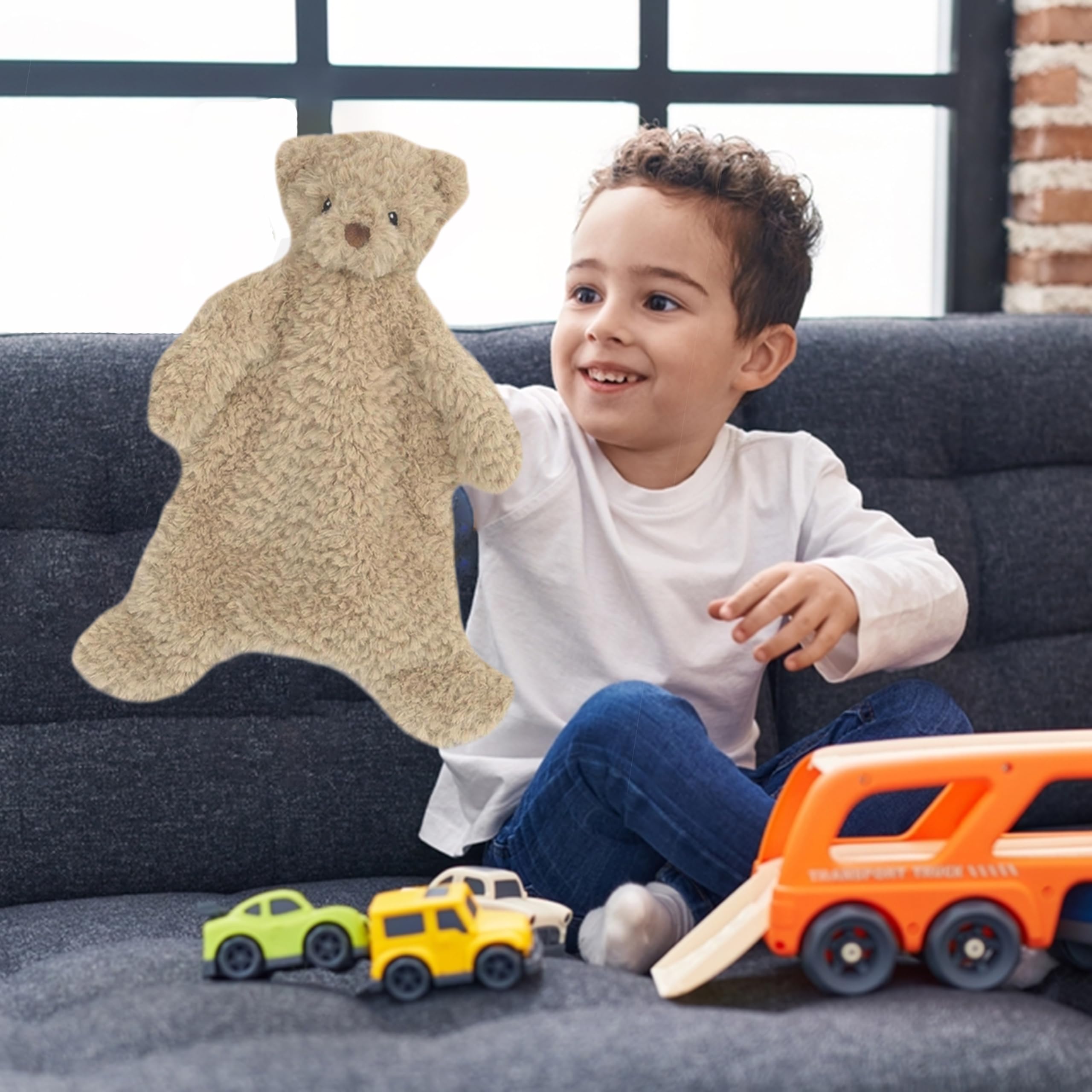 MON AMI Marshmallow Bear Security Blanket 15"/38cms, 15x8 inches - Image 4