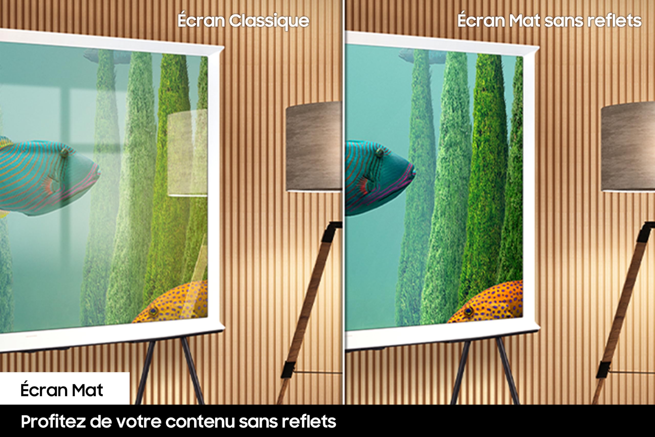 Samsung TV The Serif Vert 55 Pouces QLED TQ55LS01DB, Écran Certifié sans Reflets, Téléviseur Design 360°, Mode Ambiant+, Smart TV, Technologies OTS Lite, Pieds Détachables Inclus
