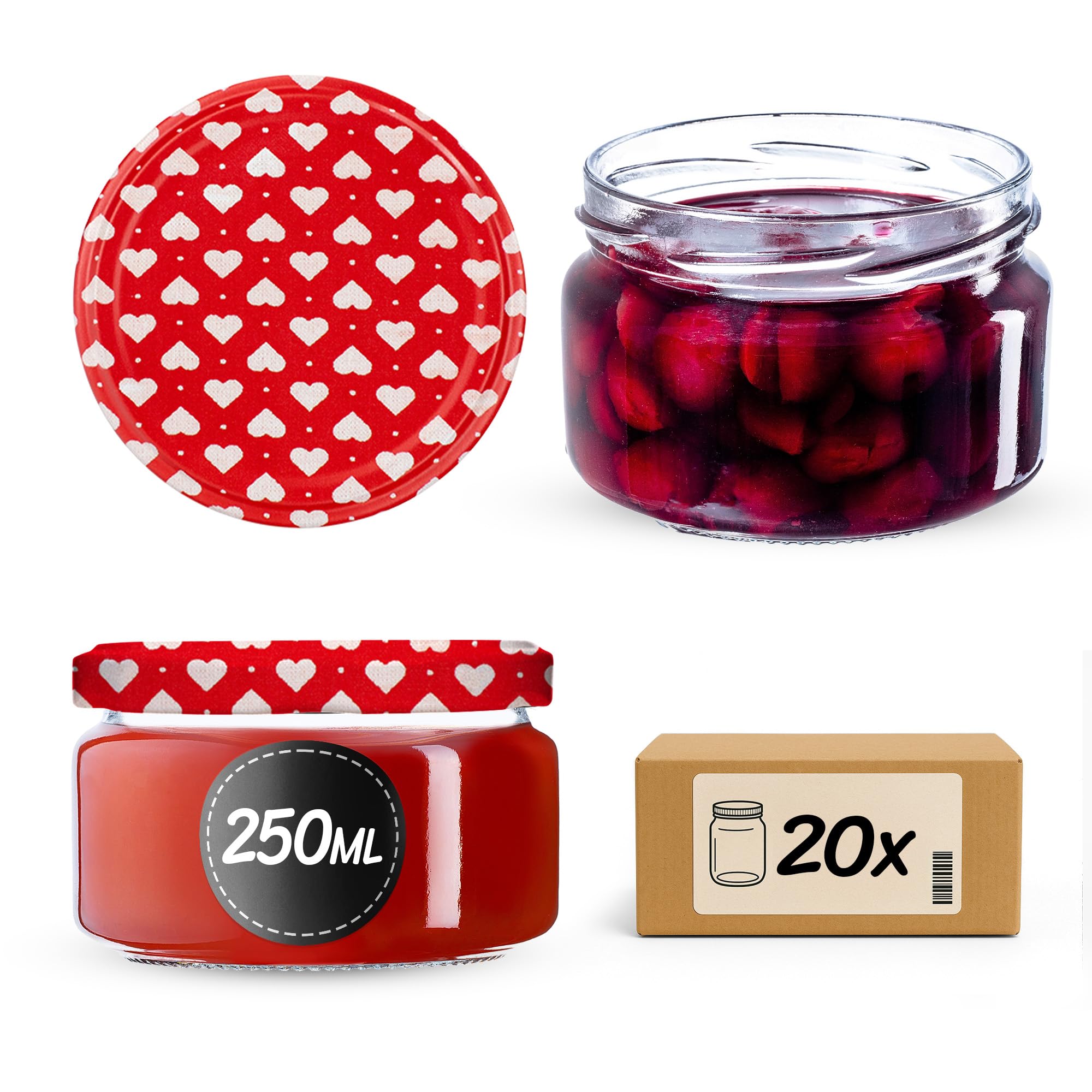 Pots à confiture en verre 250ml de qualité supérieure pour une conservation longue durée