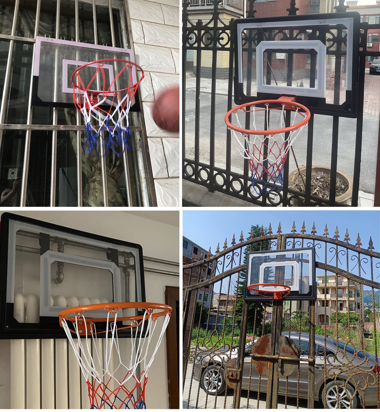 バスケットゴール フェンス/電柱/ポスト用に壁に取り付けられたバスケットボールフープ、 屋内屋外スポーツの十代の若者たちのバスケットボール板 よくで Amazon.co.jp: バスケットゴール フェンス/電柱/ポスト用に壁に