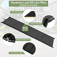 Vista 3 de Rampa para perros extra ancha y larga de 71 pulgadas de largo x 19.7 pulgadas de ancho para automóvil, camión, SUV, rampas plegables portátiles